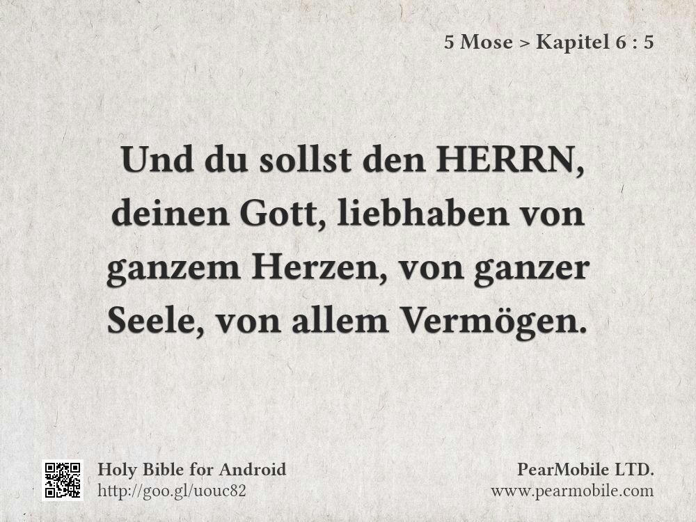 5 Mose, Kapitel 6:5